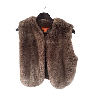 Faux Fur cropped vest Taupe colour Lined small